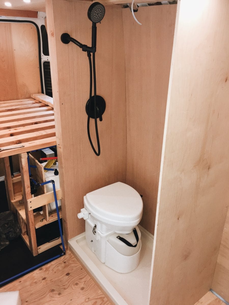 BUILD GUIDE How to build a DIY Wet Bath + Shower in a Promaster Van