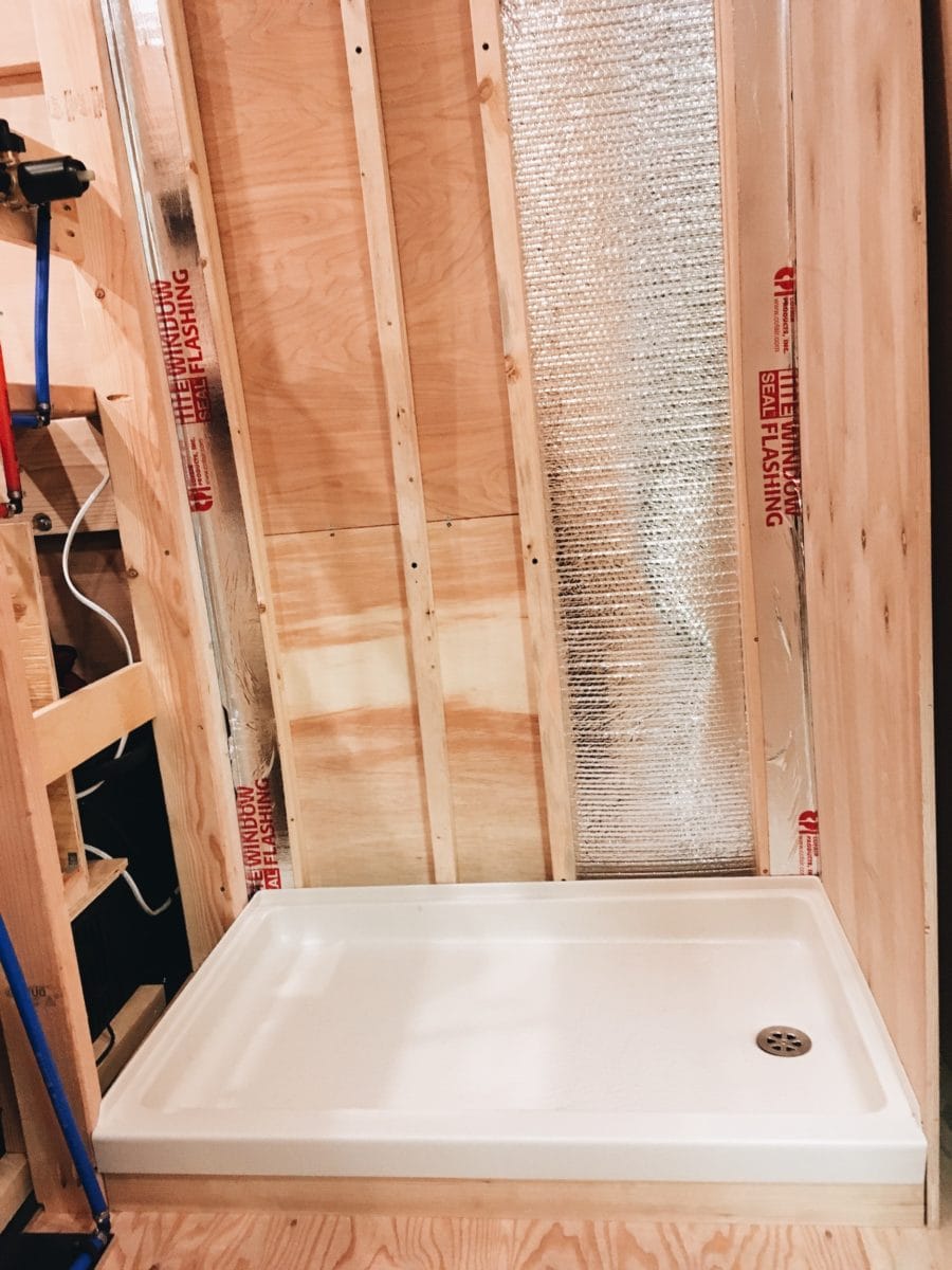 van shower framing build guide