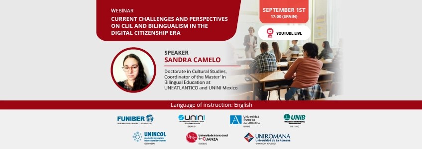 FUNIBER organise le webinaire «Défis et perspectives actuelles de l’EMILE et du bilinguisme à l’ère de la citoyenneté numérique»