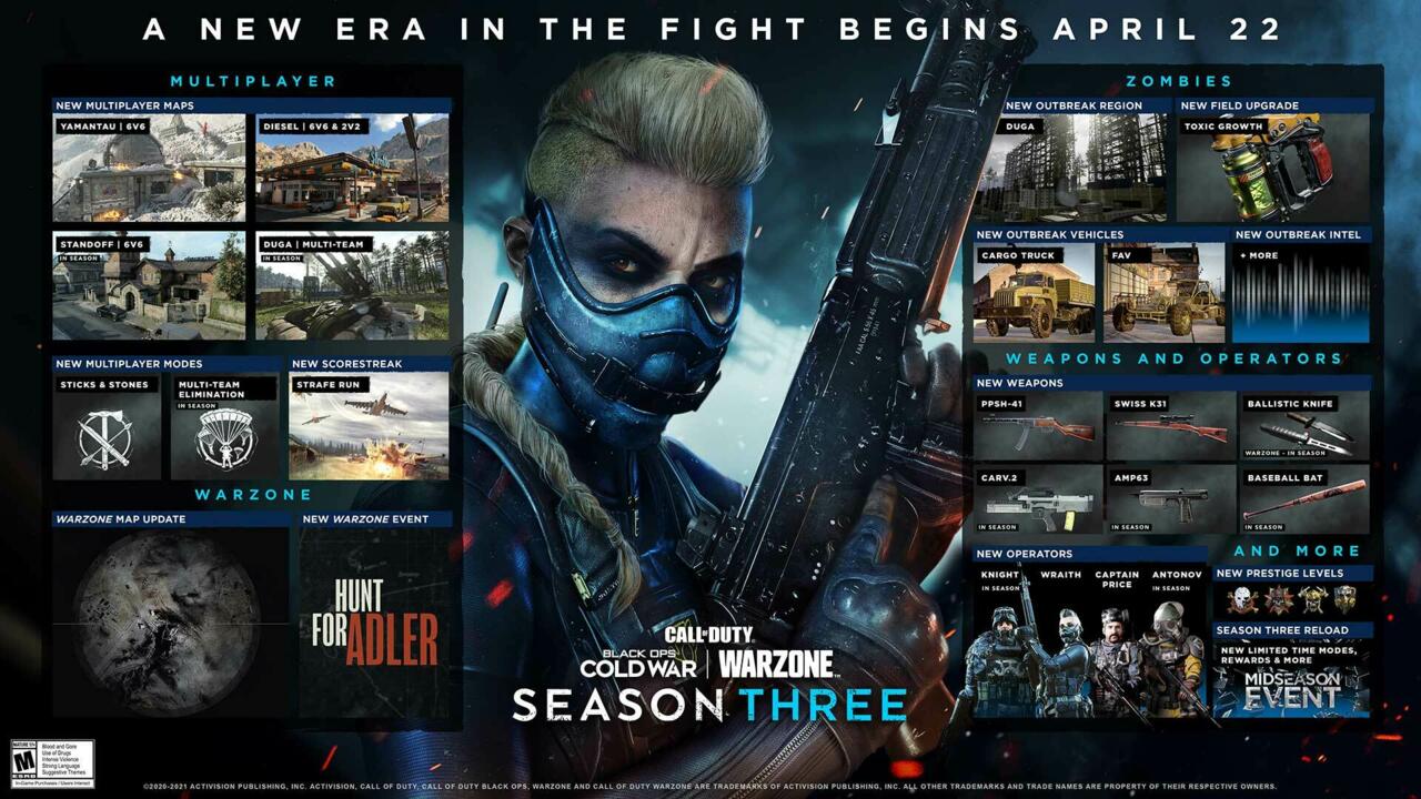 Call of Duty Cold War : la saison 3 se déploie aujourd&rsquo;hui