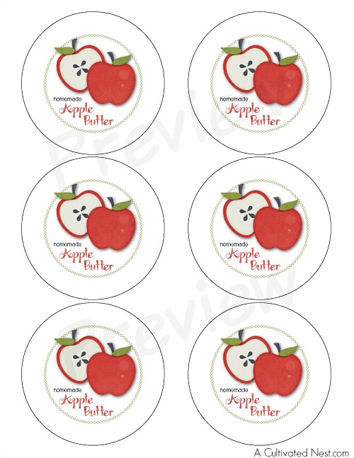 homemade slow cooker apple butter with free labels
