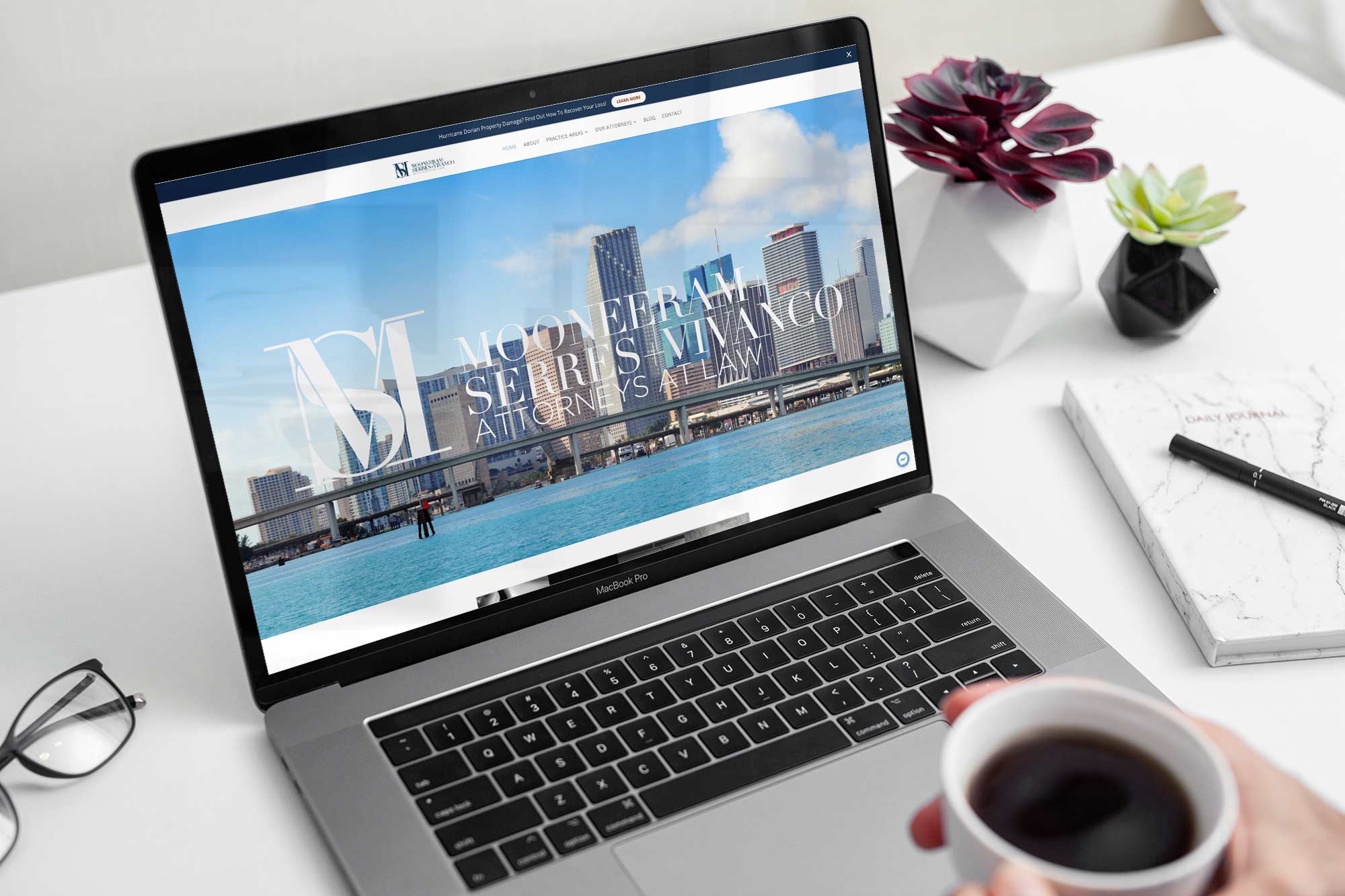 msv website mockup