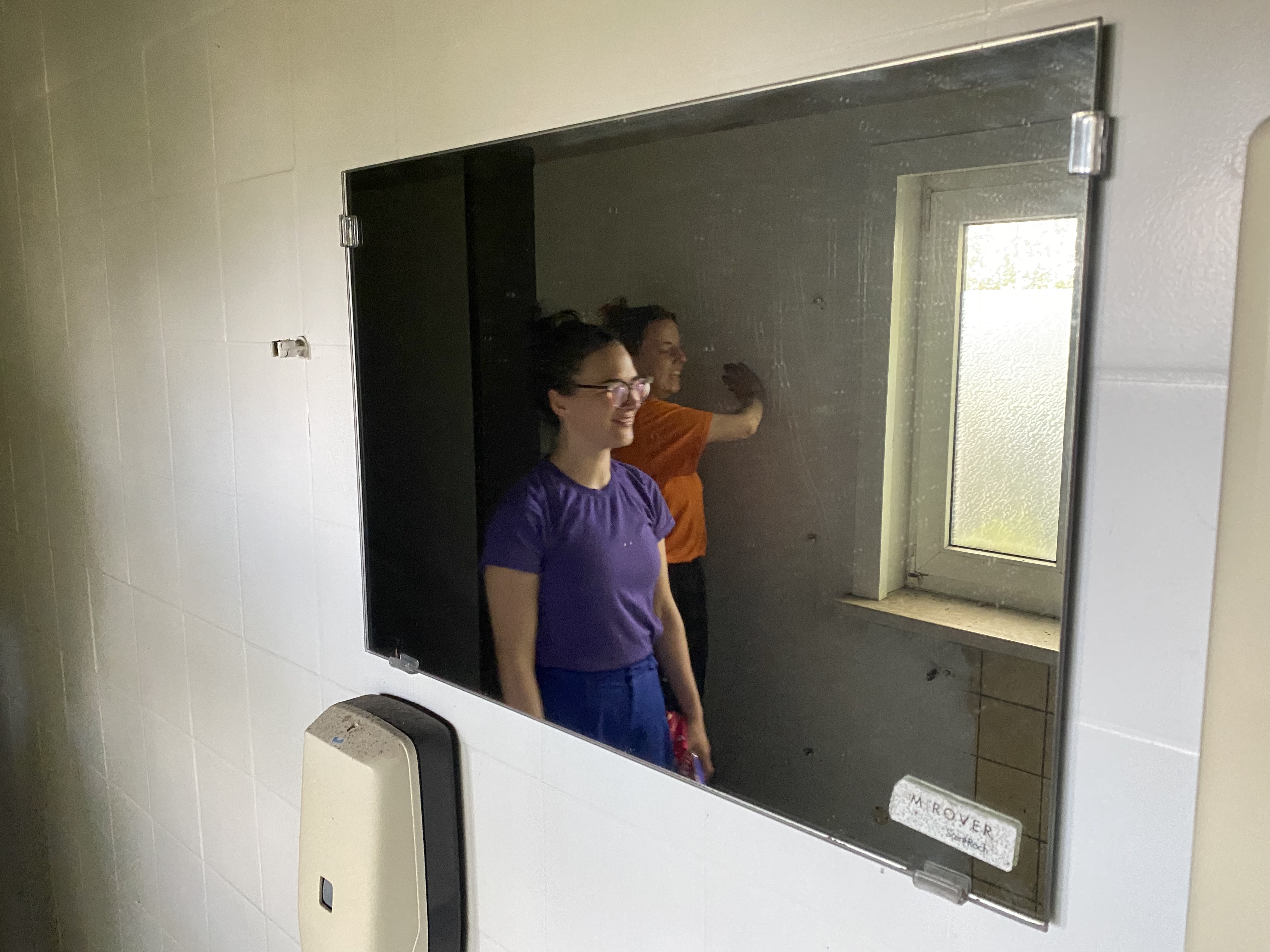 Artists Adam Moore and Lotte Van Gelder facilitating curating and performing with site with Destination Unknown 2023 artist Lola Schot © Adam Moore.