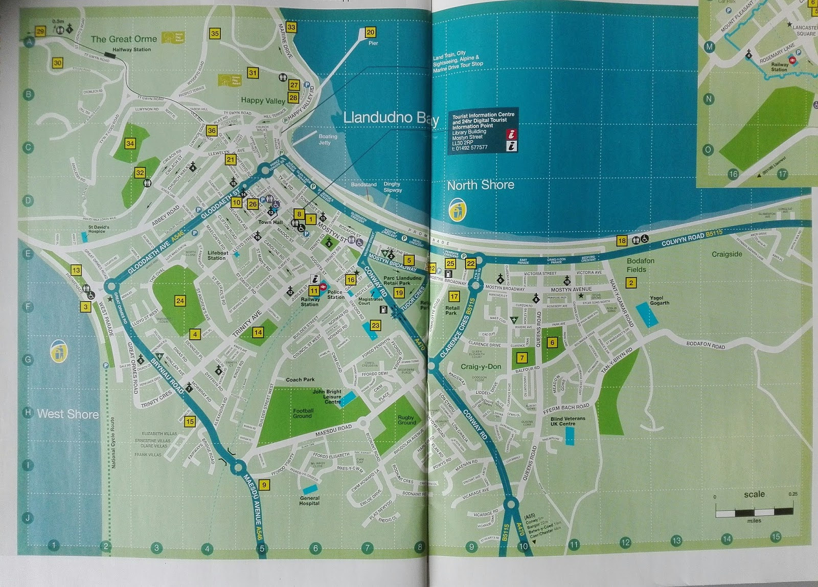 Llandudno Interactive Street Map Adams Printable Map Experience Uk 2017 