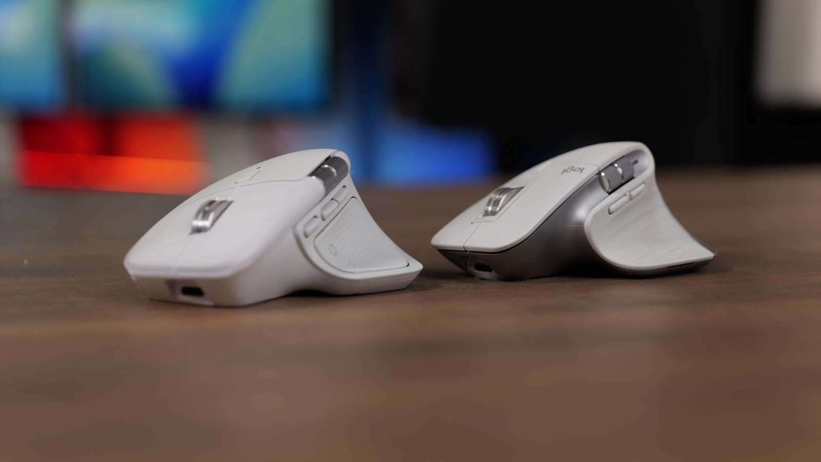 Close up of the Logitech MX Master 4 thumb buttons
