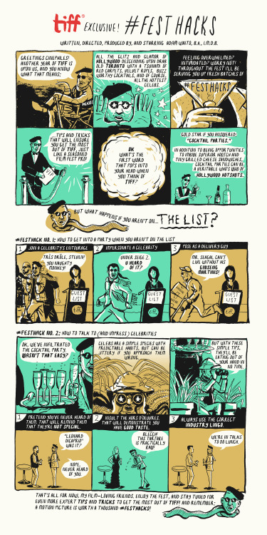 TIFF: Toronto International Film Festival: "Fest Hacks Part I"