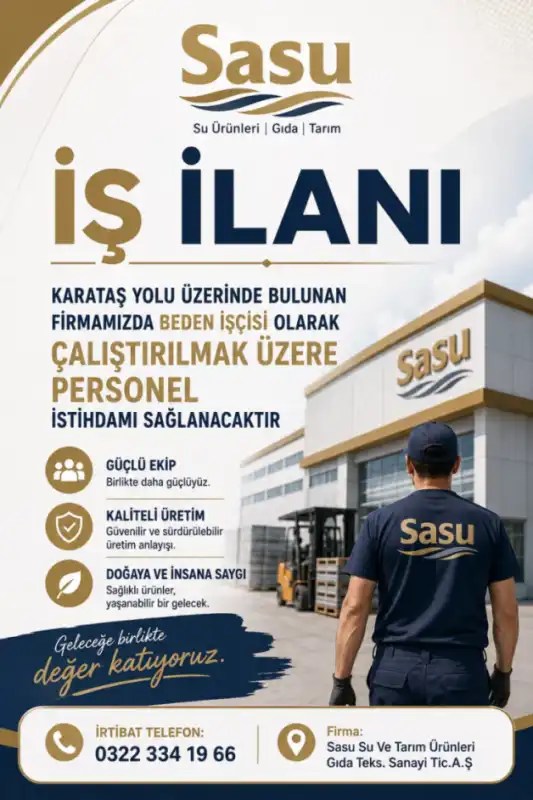 SASU Su Ürünleri Beden İşçisi Alımı Yapacak
