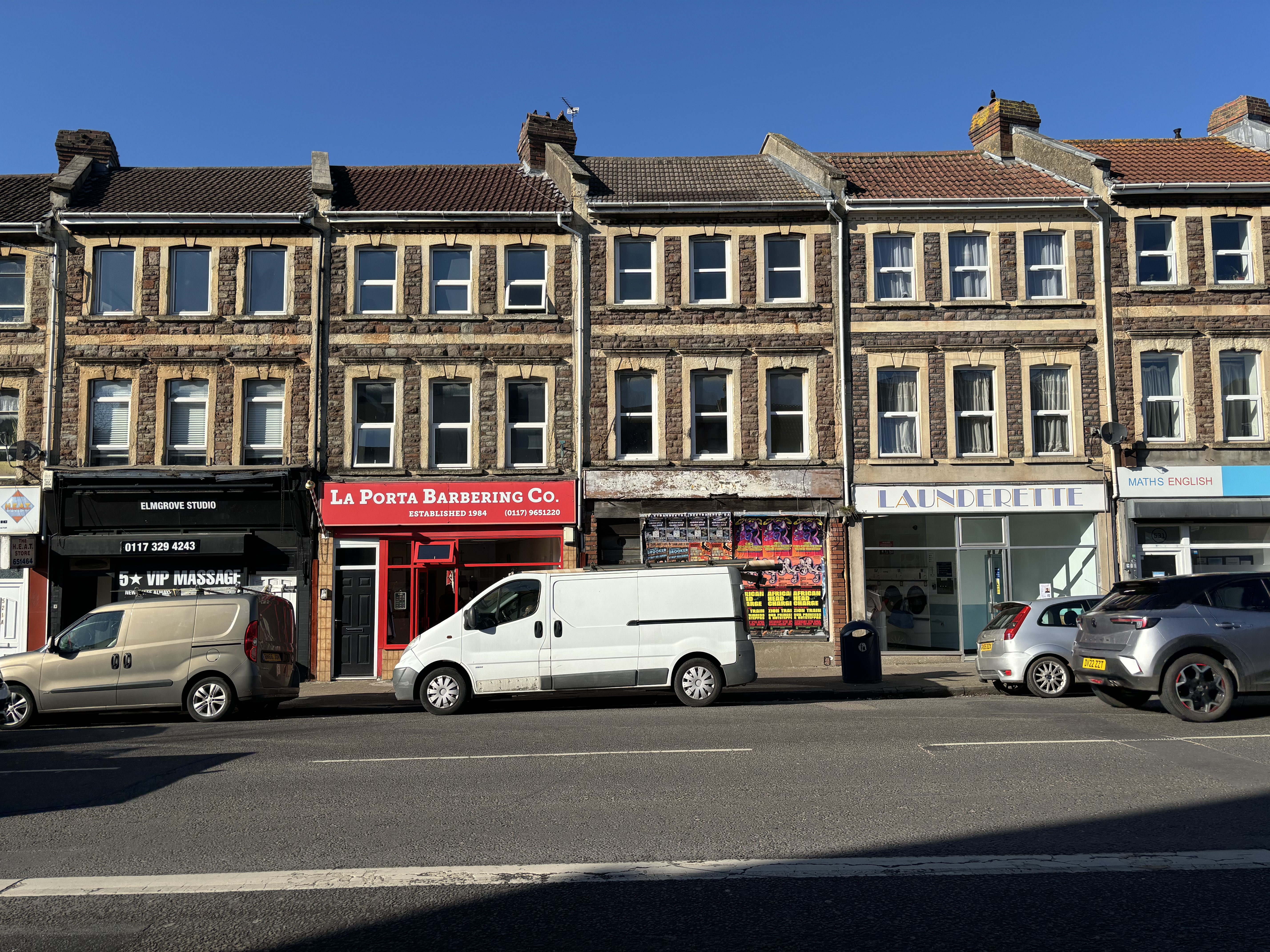 photgraph of front of of 527 showing how to do a shop to flat conversionFishponds Road