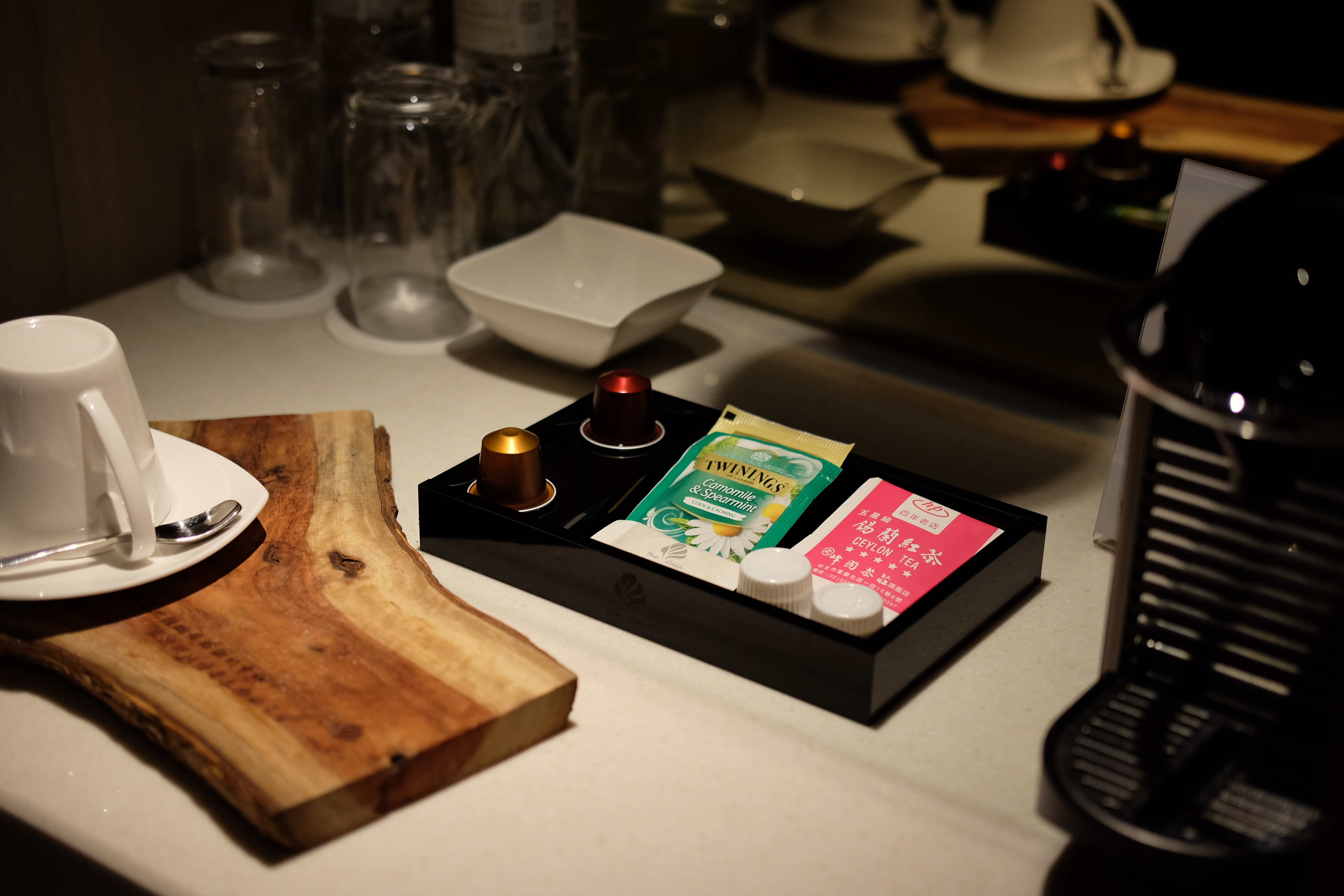 ชา กาแฟ และขนมในห้อง / The Gaia hotel, Beitou, Taipei