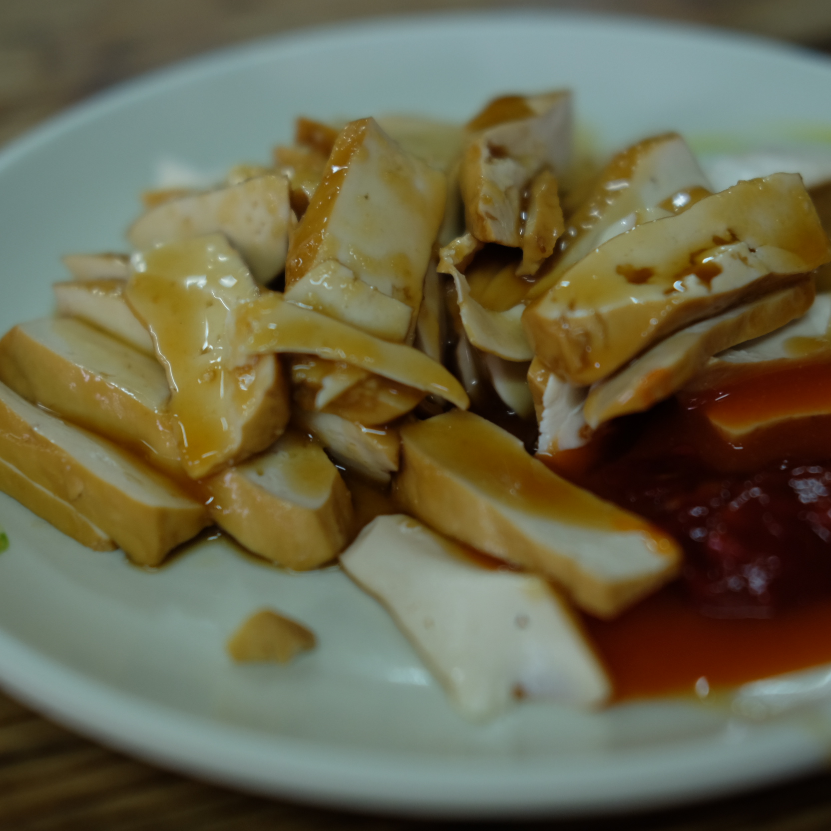 ของทานเล่นรอบะหมี่ คือเต้าหู้ราดซอสพริกไต้หวัน / Beitou, Taipei, Taiwan