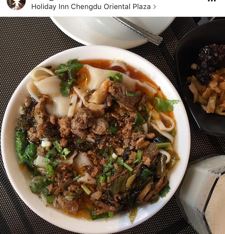 อาหารเช้าที่ holiday inn chengdu