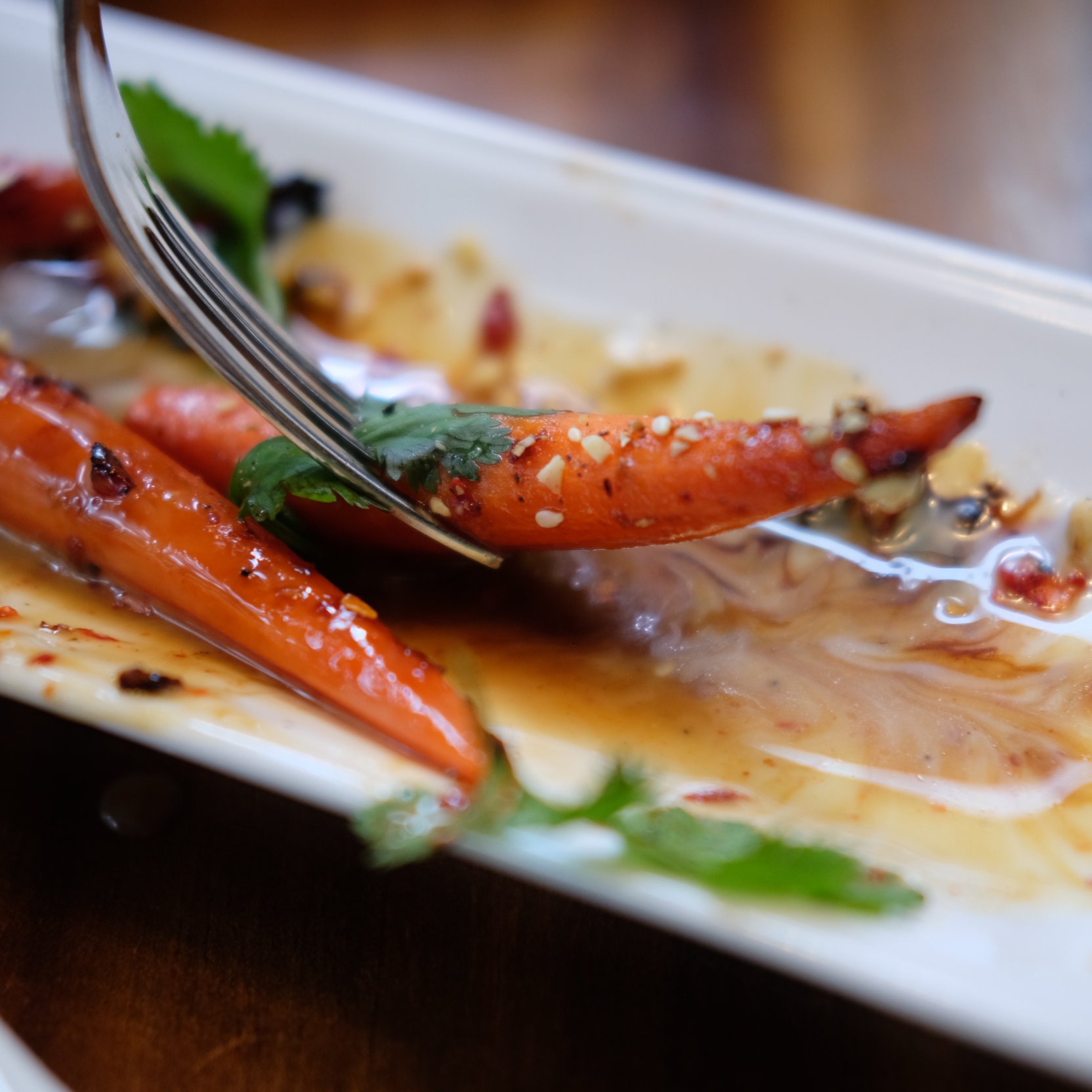 แครอตคลุกน้ำยำโยเกิร์ตที่รสถึงเครื่องมาก