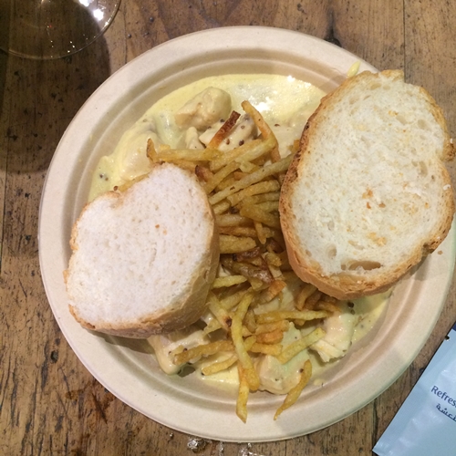 ไก่มัสตาร์ดครีมซอสเข้มข้นนัวเนียน ฟรายส์นั้นอร่อยมากจำได้