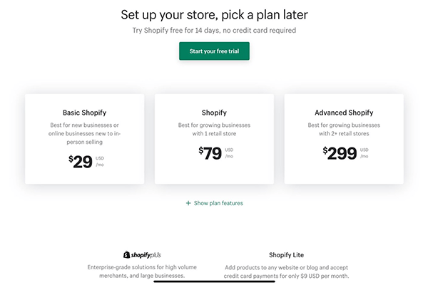 Shopify Cannabis Website Builders Pricing