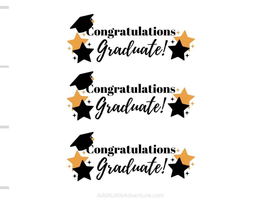 graduation water bottle labels free printables add a little adventure