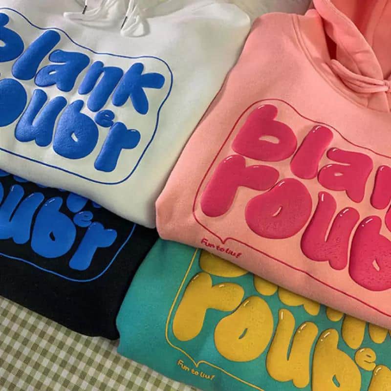 Wholesale 3d puff screen printing hoodies