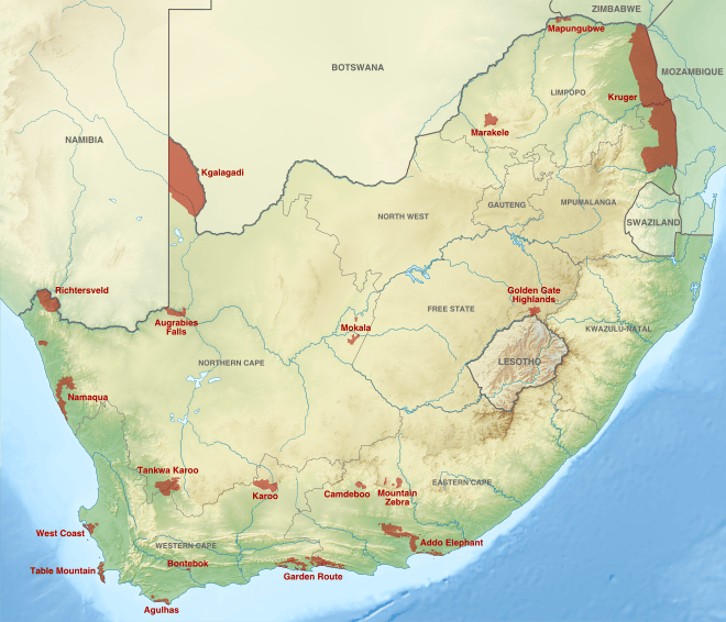 Addo Elephant Park Map.