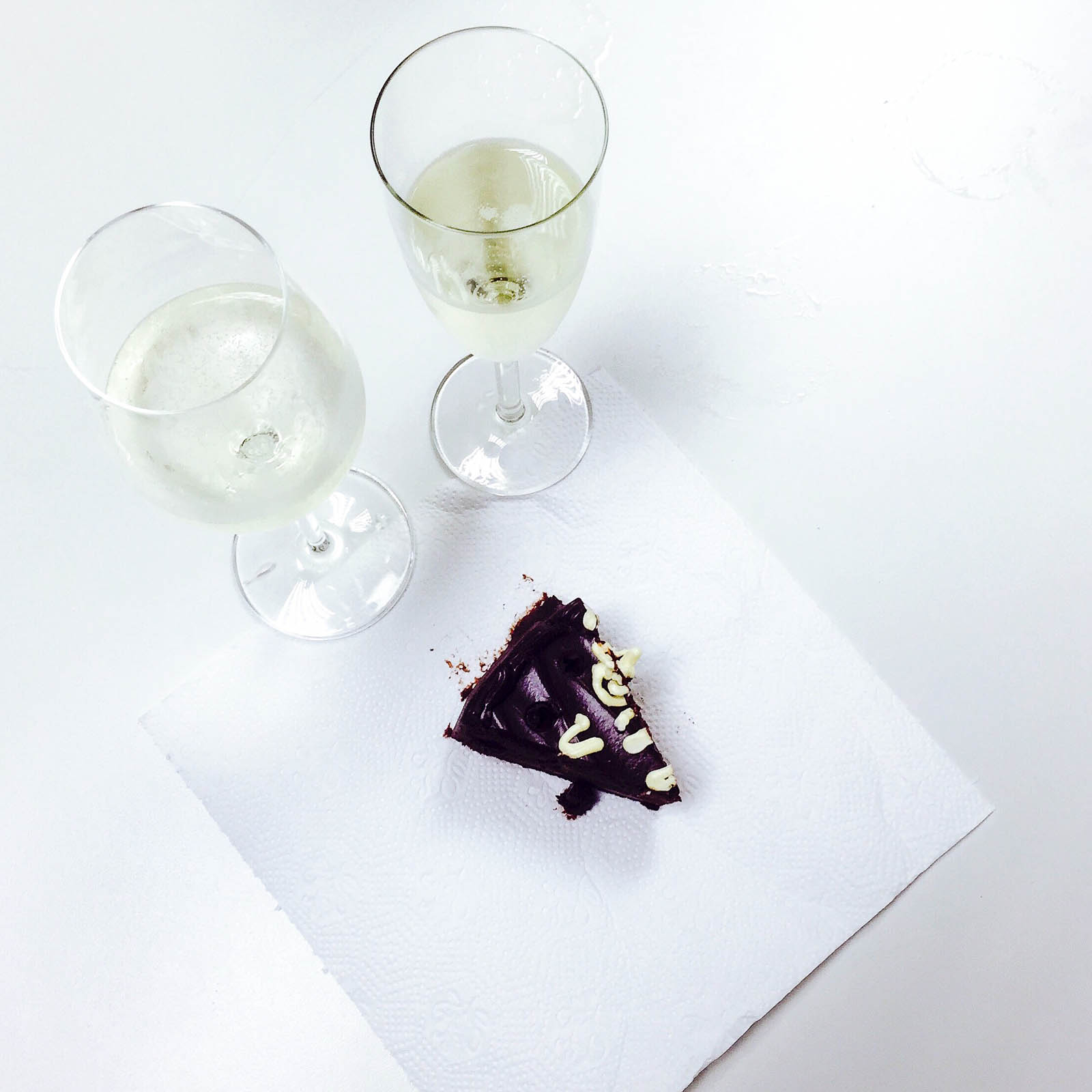 Birthday Mooncake and Prosecco for YM