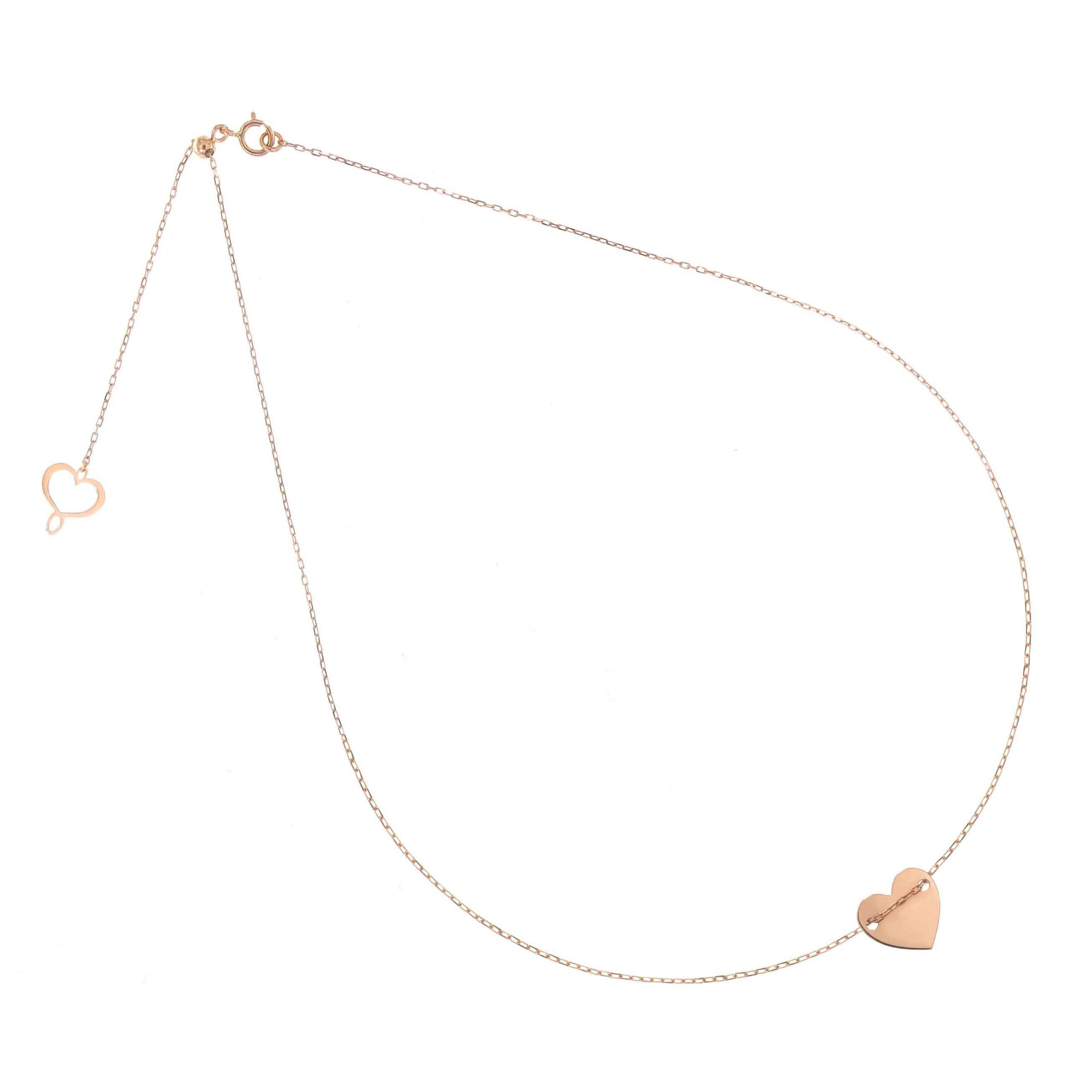 COLLANA CON CUORE VUOTO ED INIZIALI – La Bottega del Sole