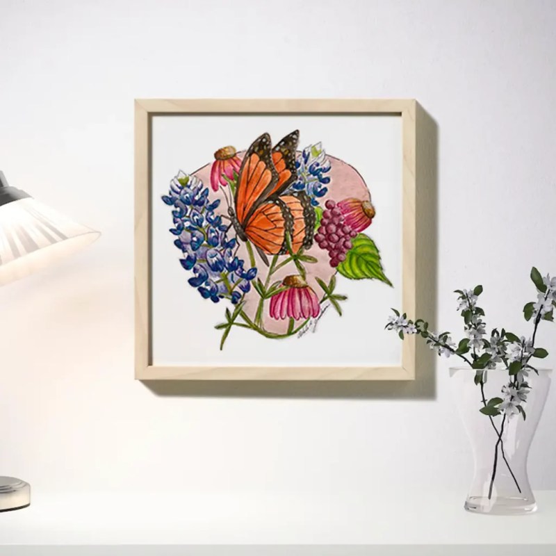 Monarch Butterfly Enamel Pin Adele By Adele Jackson - Retina Minimal Illustrations for Desktop