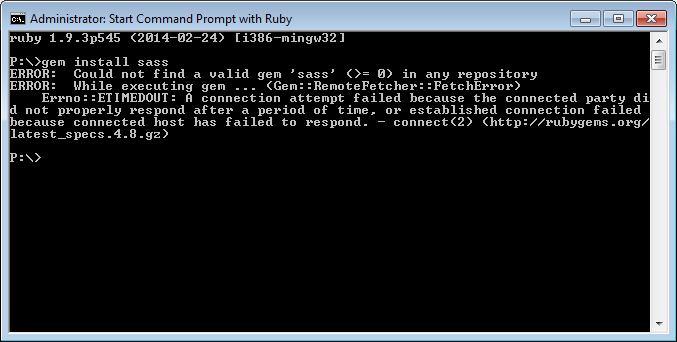 Command prompt error