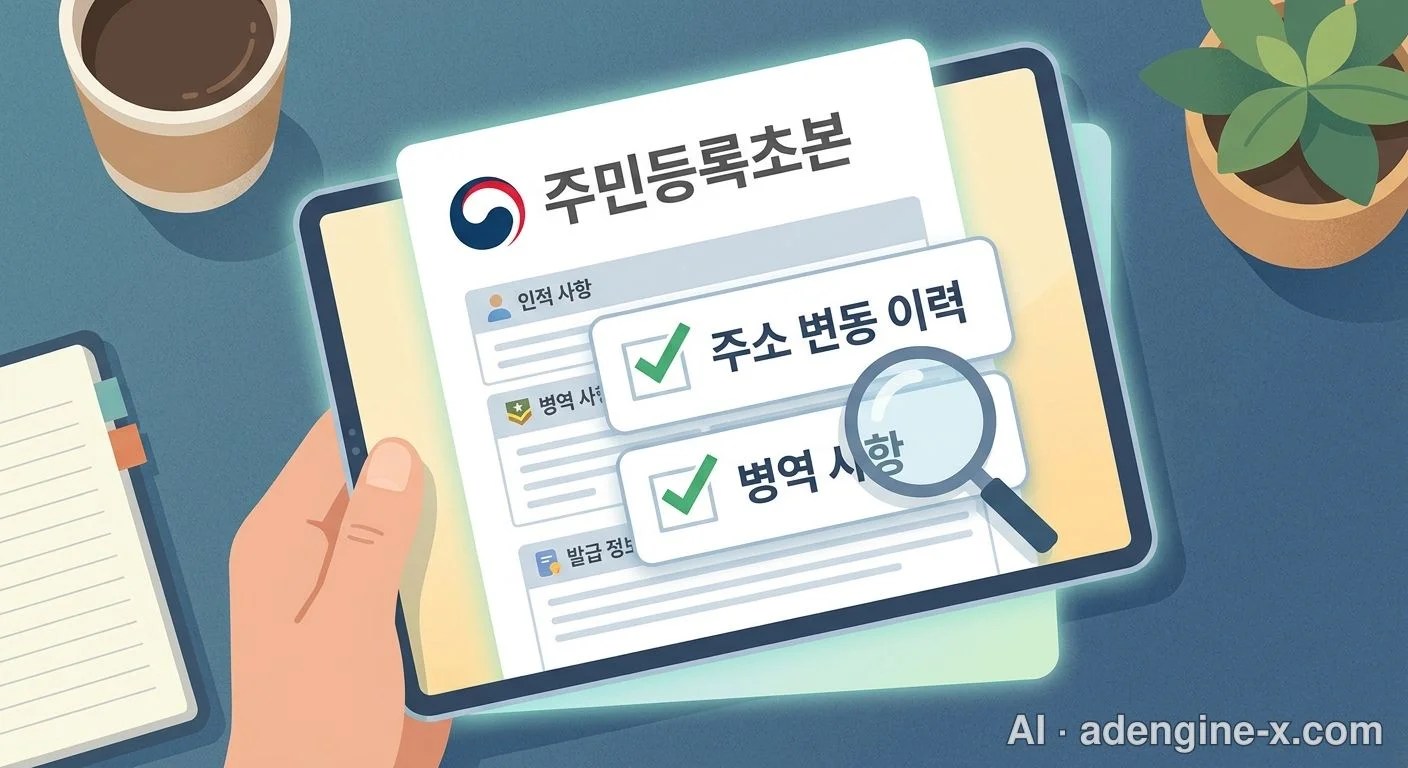 주민등록초본 필수 항목 확인 사진 8
