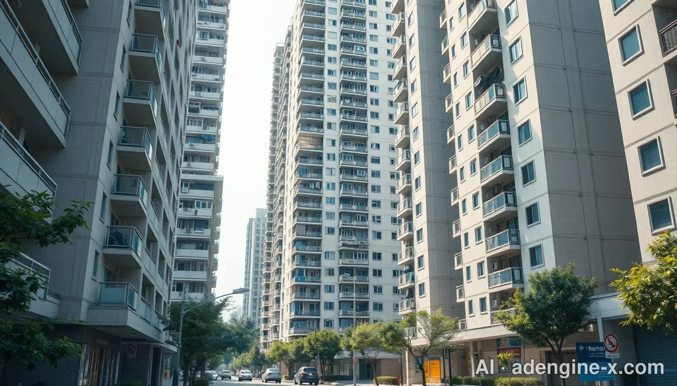 아파트 단지 앞 도로 풍경 사진 3