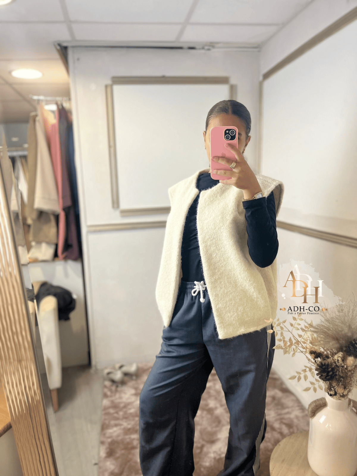 Gilet Sans Manches Femme en Laine Douce