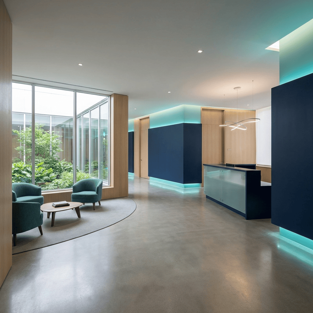 Modern, trustworthy interior representing accredited regenerative medicine centers