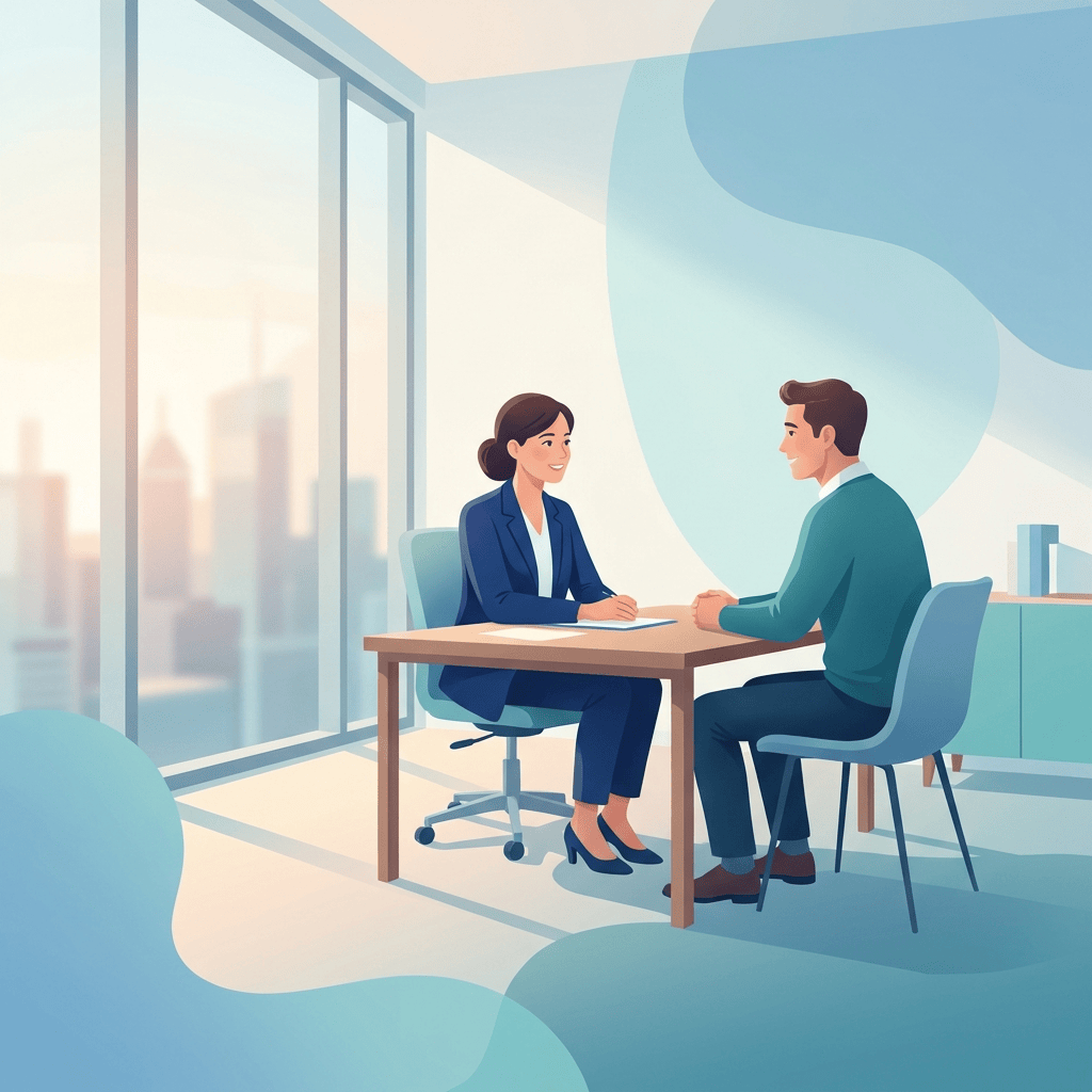 Patient and doctor discussing degenerative disc stem cell therapy options in a calm consultation setting