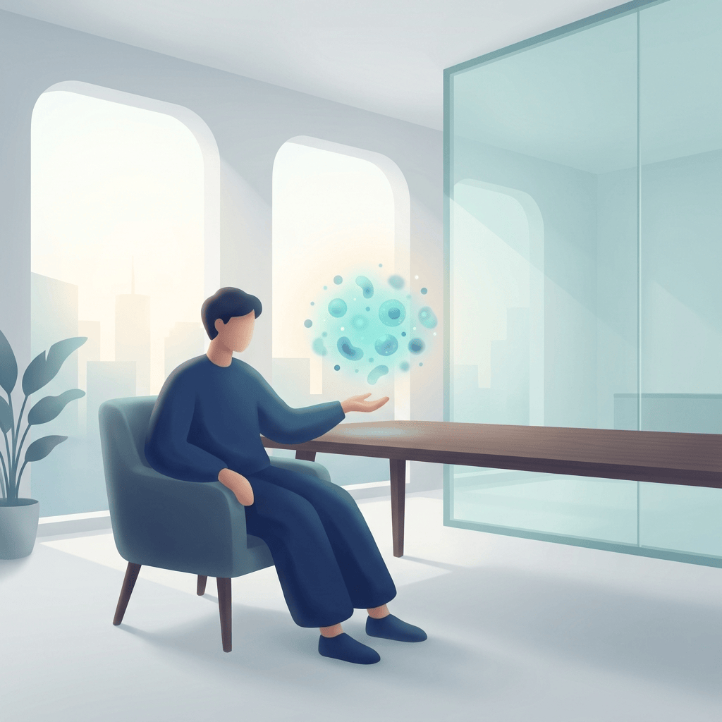 Conceptual illustration symbolizing stem cell therapy hair treatment and renewal