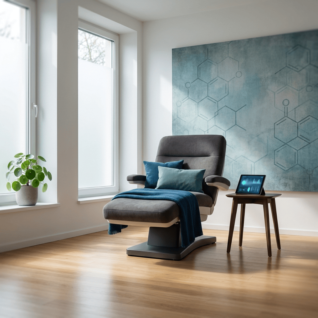 Modern clinical room representing stem cell IV therapy research and care standards