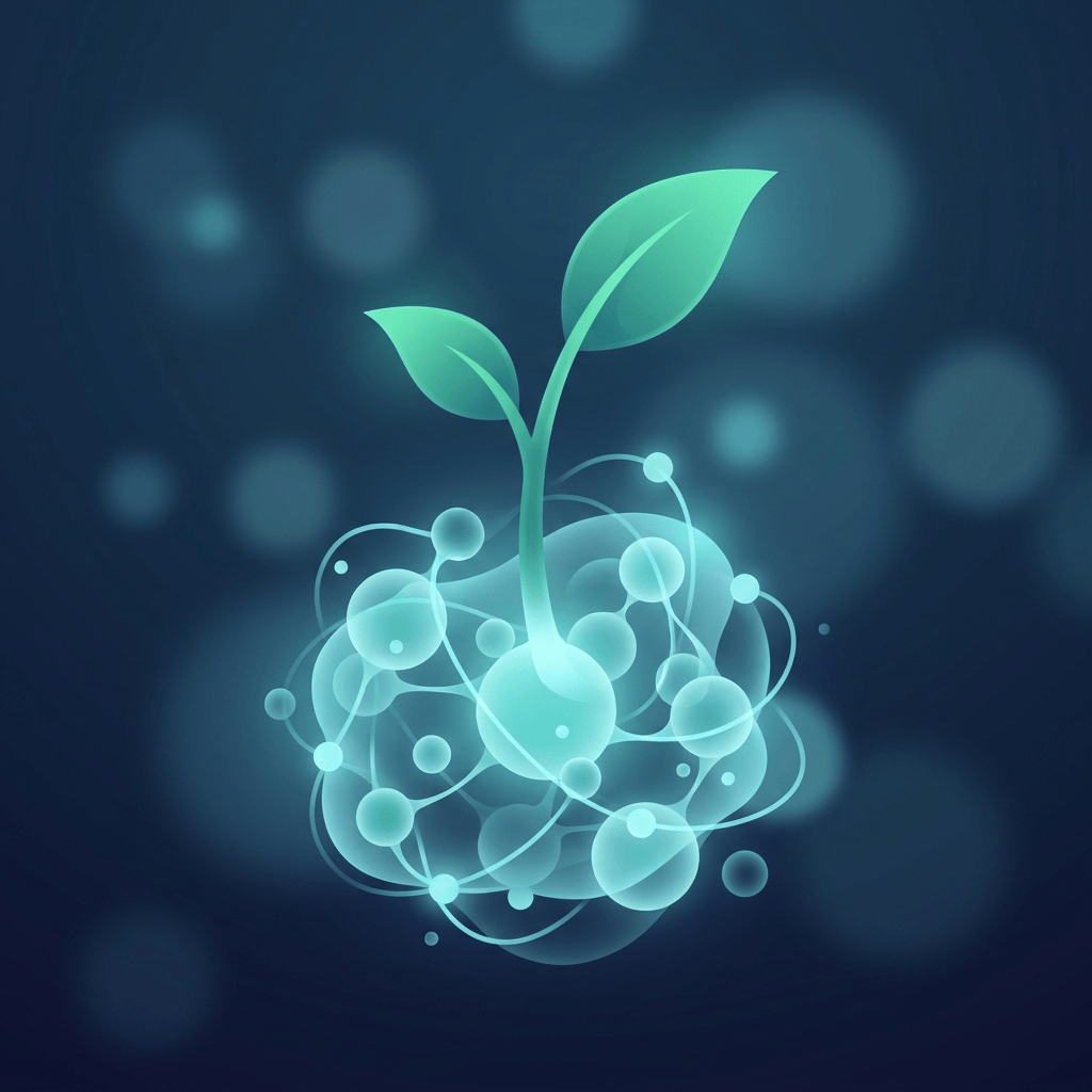 Conceptual illustration representing stem cell therapy baldness research and hope