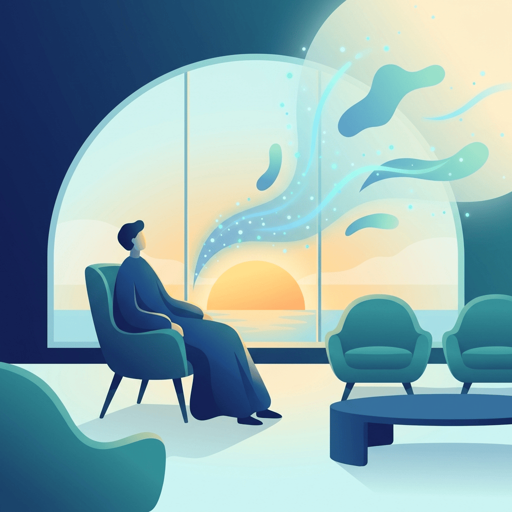 Illustration symbolizing hope and care in multiple myeloma CAR T-cell therapy journey