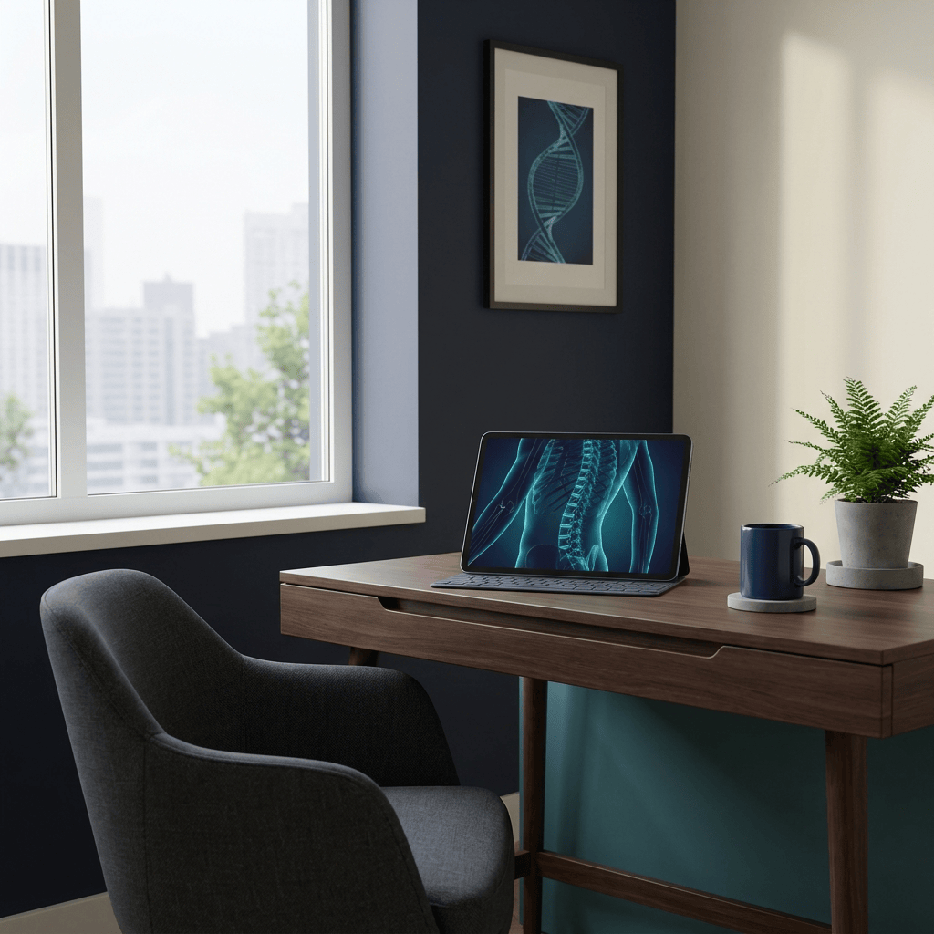 Modern consultation room representing stem cell therapy for DDD candidacy evaluation