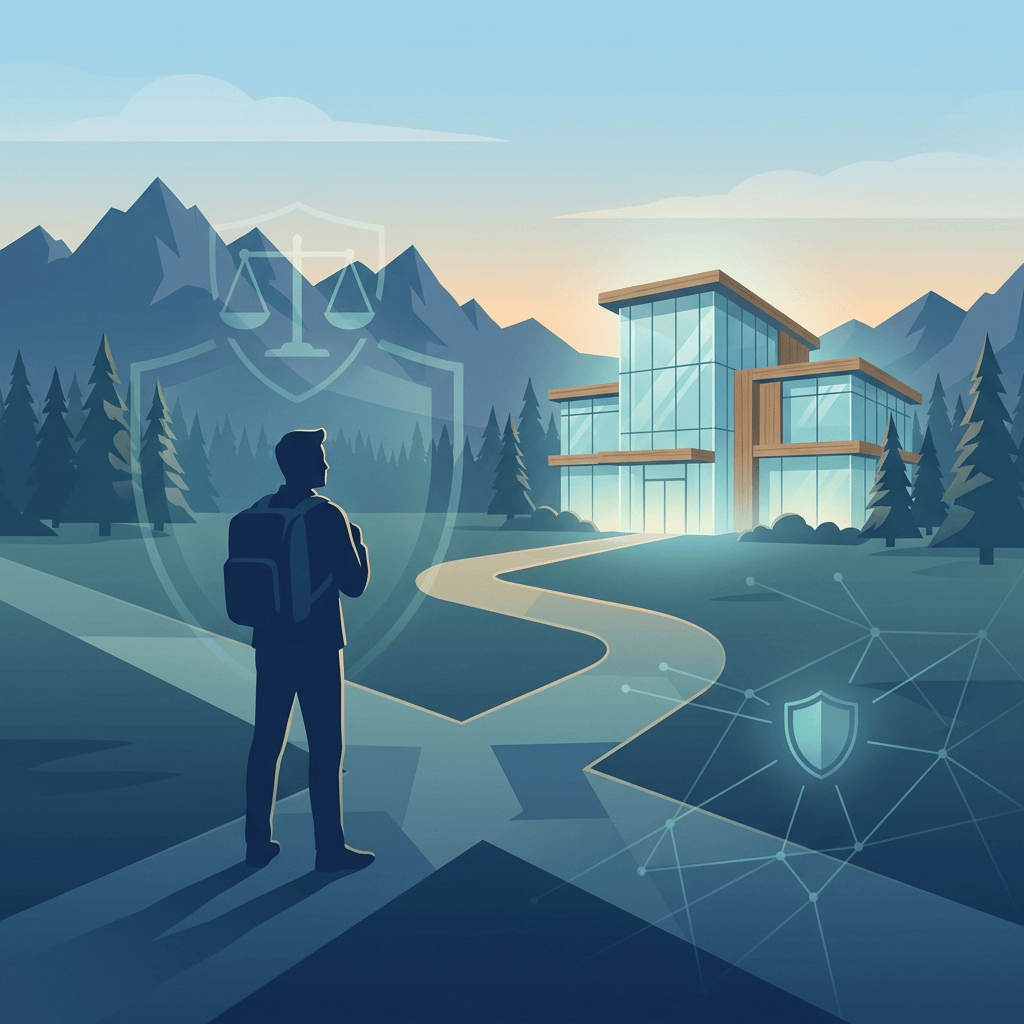 Conceptual illustration of a patient navigating Idaho regenerative medicine options safely