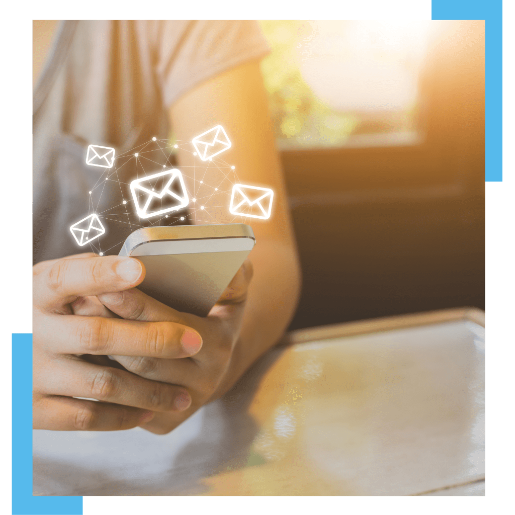 Image of person checking their email