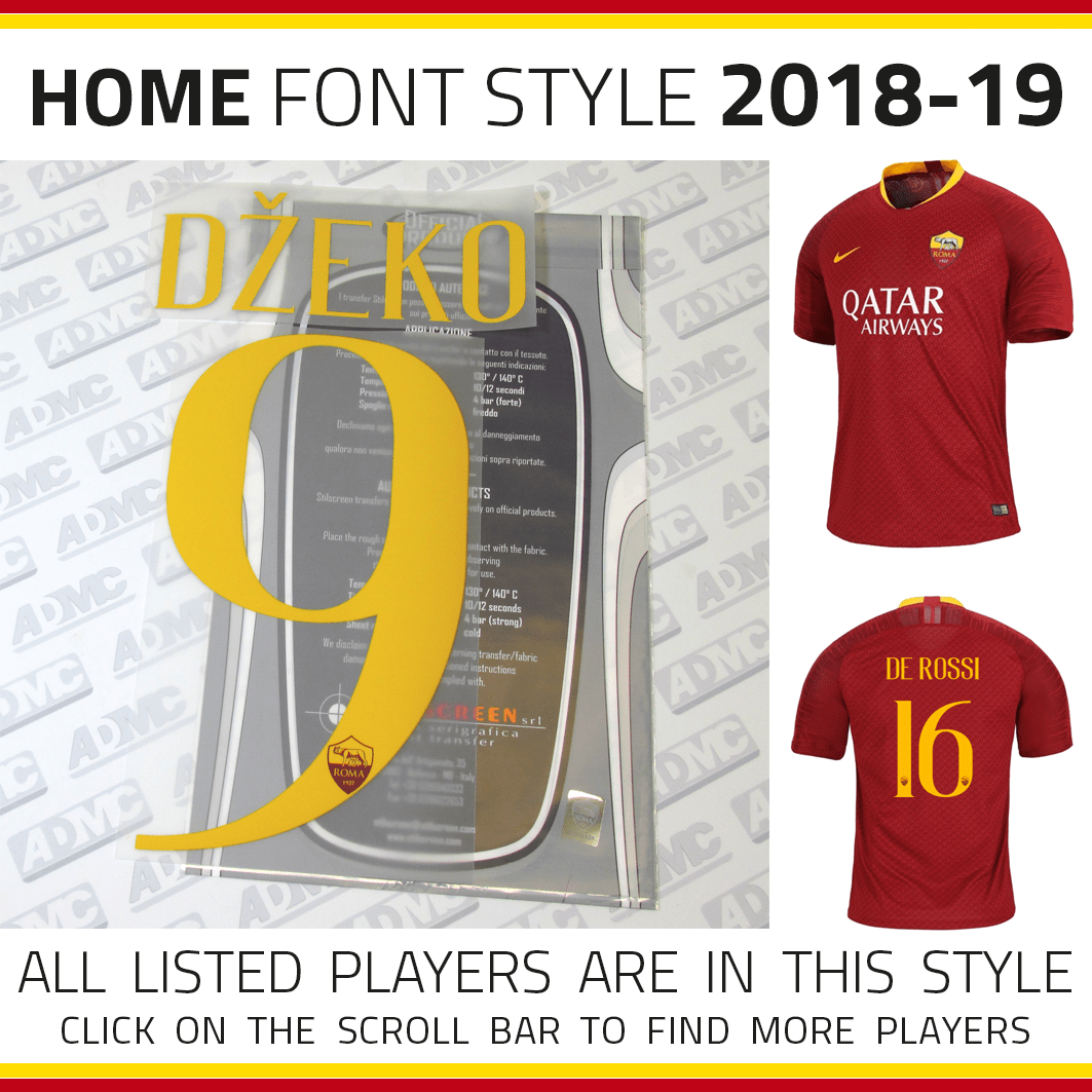 AS ROMA NIKE 2018/2019 FOOTBALL AWAY JERSEY #16 DE ROSSI SIZE M 919019-012