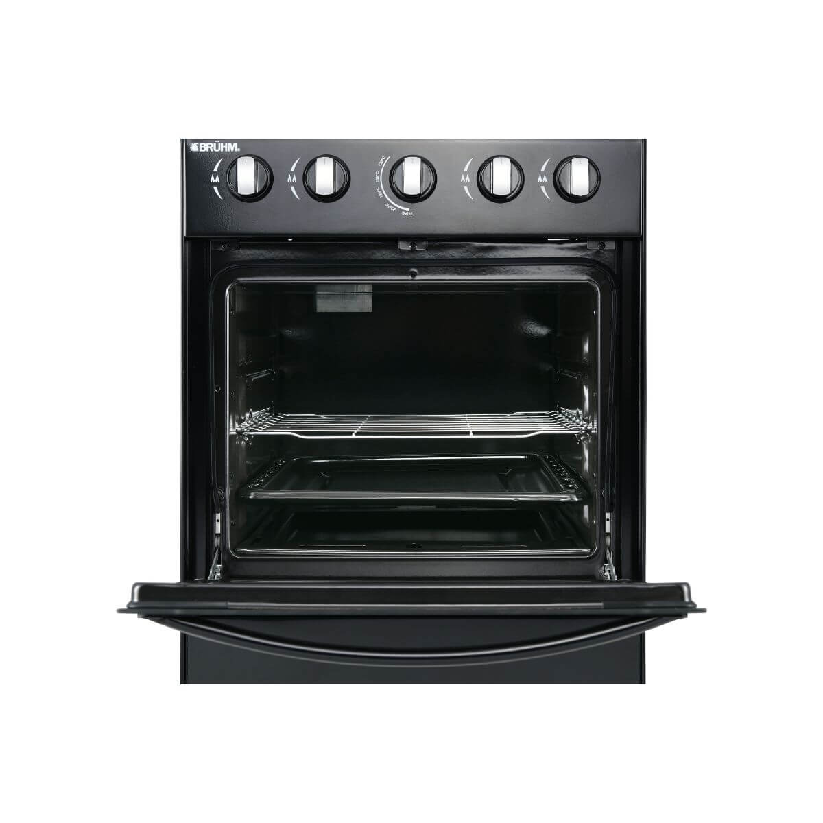 CUISINIÈRE - BRUHM - 50 X 50 - AVEC 4 BRÛLEURS À GAZ