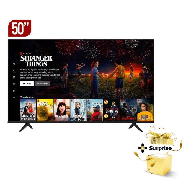 TV Smart Hisense 50”- 4K - Ultra HD - Ecran sans bords - Garantie 12 mois + CADEAU SURPRISE