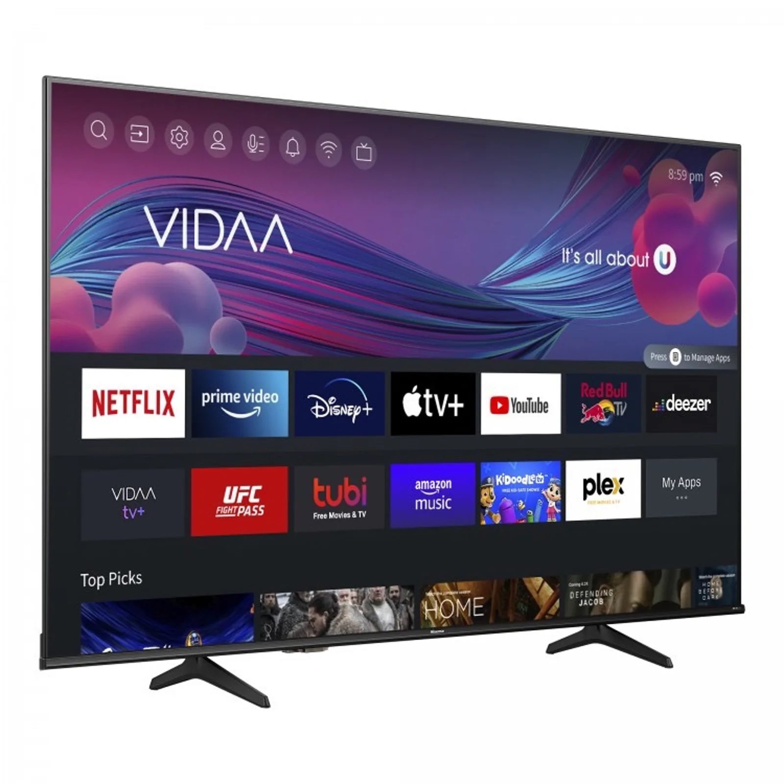 Hisense 55A6NV – Smart TV 55’’ 4K UHD (VIDAA) – Dolby Vision, DTS Virtual:X, Full Array, ALLM, 3×HDMI & 2×USB – Garantie 12 mois