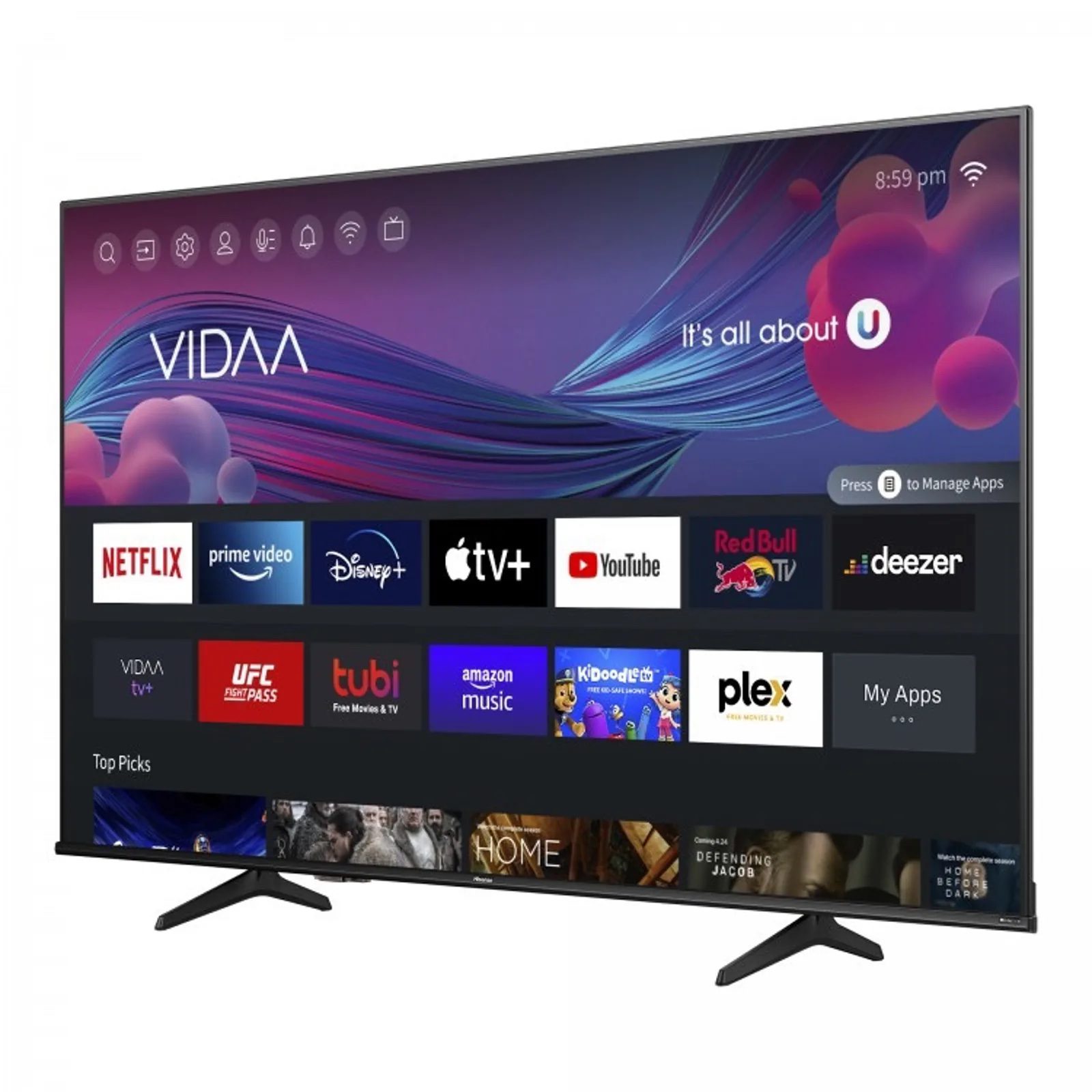 Hisense 55A6NV – Smart TV 55’’ 4K UHD (VIDAA) – Dolby Vision, DTS Virtual:X, Full Array, ALLM, 3×HDMI & 2×USB – Garantie 12 mois