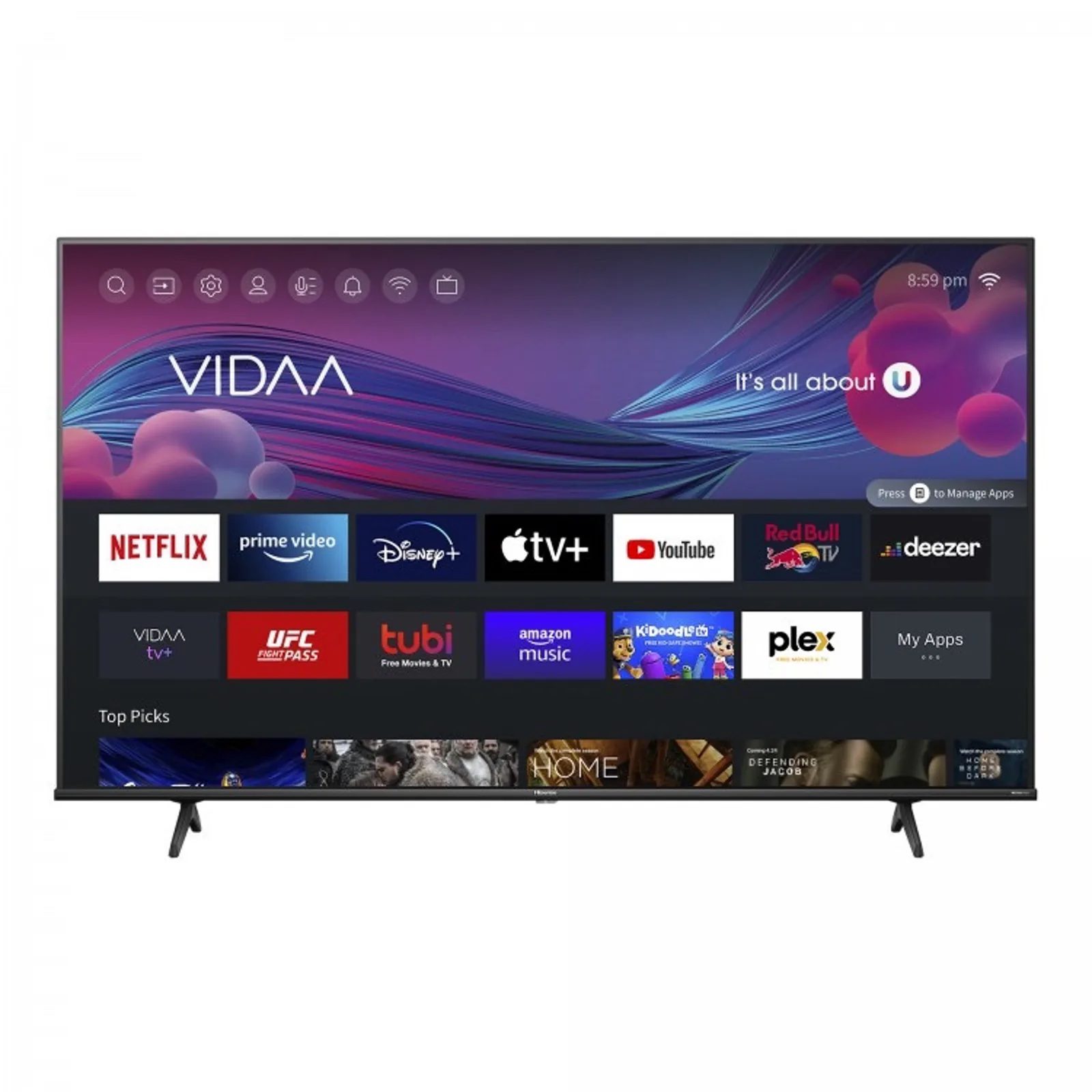 Hisense 55A6NV – Smart TV 55’’ 4K UHD (VIDAA) – Dolby Vision, DTS Virtual:X, Full Array, ALLM, 3×HDMI & 2×USB – Garantie 12 mois