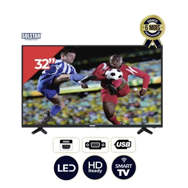 Smart TV solstar - 32 pouces -32HS6200ss - HD Ready - Noir - Garantie 12 mois