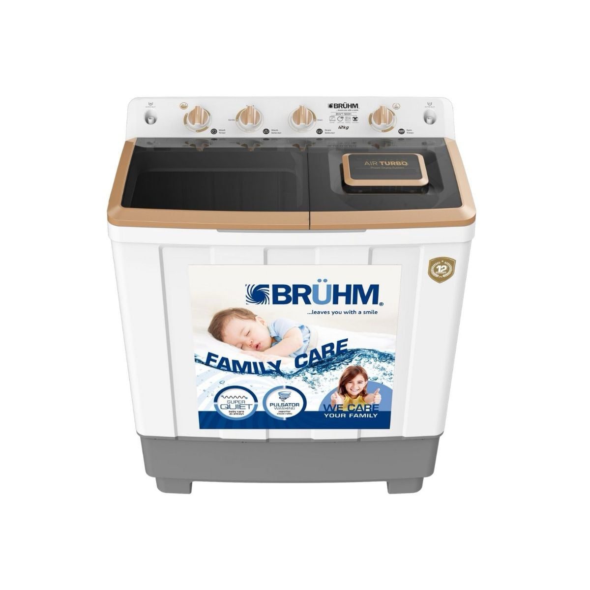 MACHINE A LAVER - SEMI AUTOMATIQUE - BRUHM - 12KG - GARANTIE 12 MOIS