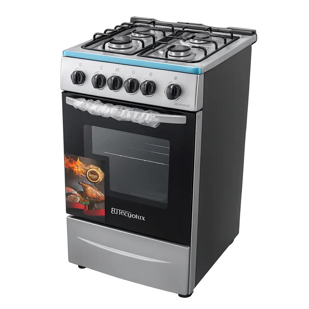 Cuisinière à Gaz - Technolux - 4 Feux 50×50 – Inox - Performance, Sécurité & Gain d’Espace