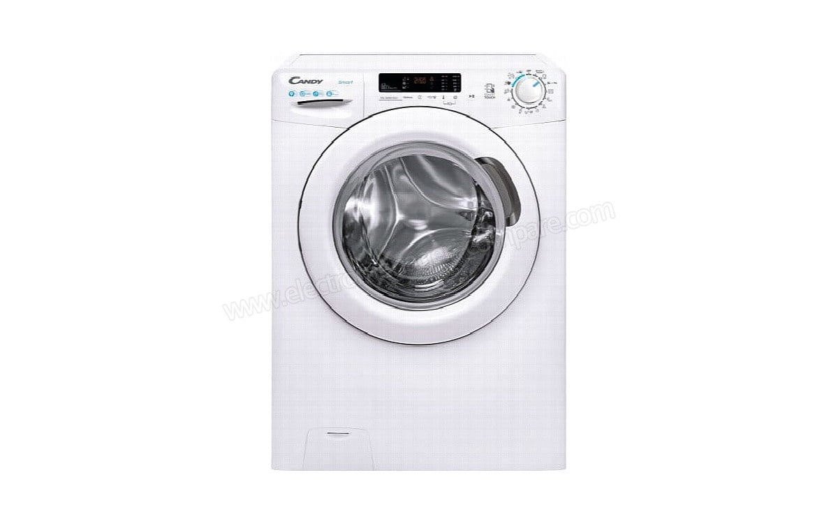Lave-linge Candy CS1292DE-S - 9 kg - Blanc - Connecté - Classe D - Garantie 12 mois