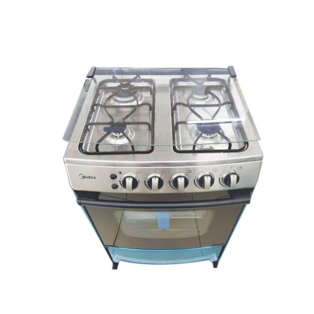 Cuisinière MIDEA 4 feux - En INOX - 60 x 60 - Garantie 12 mois