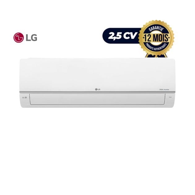 Climatiseur - LG - DUALCOOL Inverter - Mosquito Away - 70% d'économie d'énergie - S4-Q18KL28E - 2,5CV - blanc - Garantie 12 mois