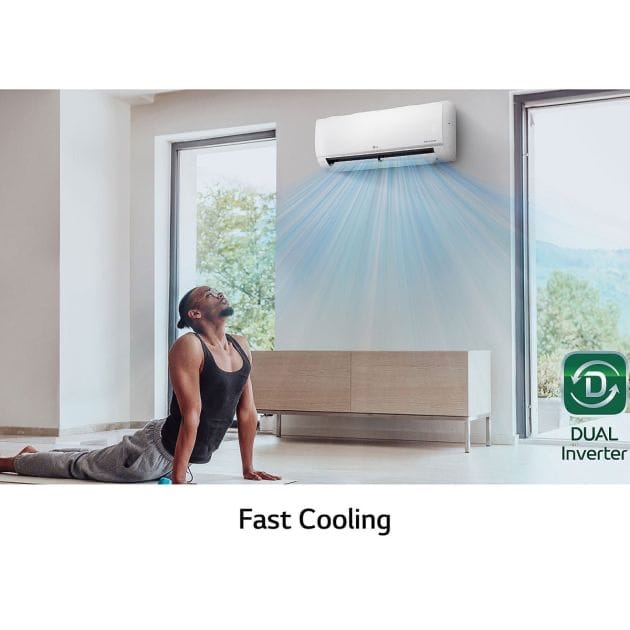 Climatiseur - LG - DUALCOOL Inverter - Mosquito Away - 70% d'économie d'énergie - S4-Q18KL28E - 2,5CV - blanc - Garantie 12 mois